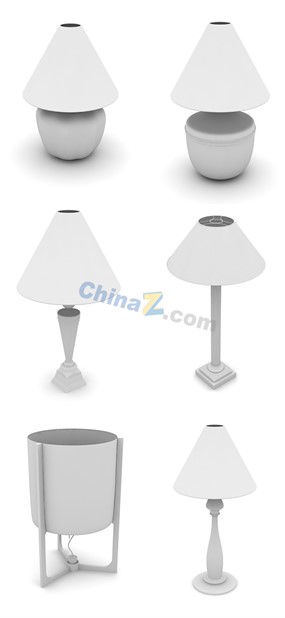 纯白台灯矢量素材下载